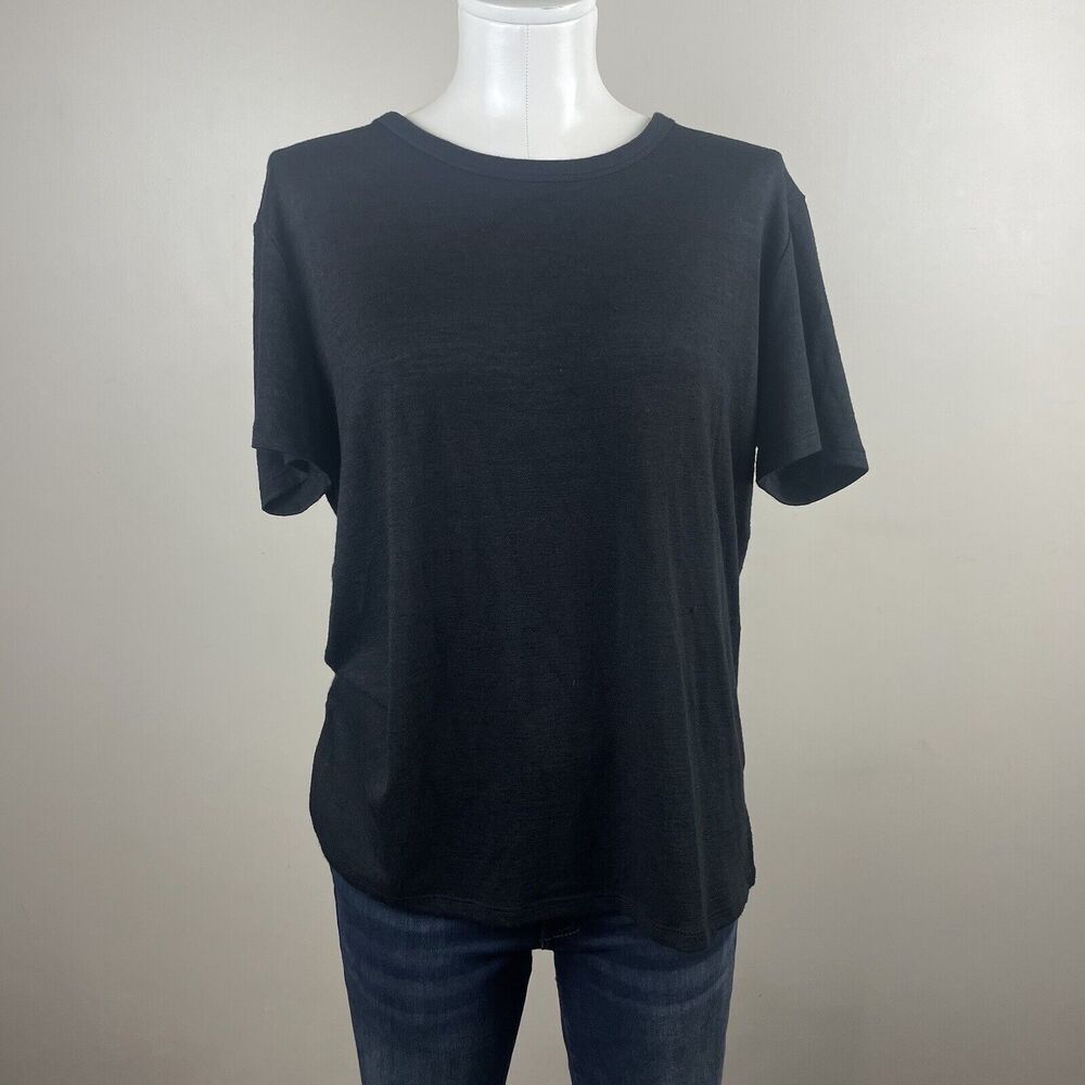 Wilfred Free Aritzia Size Large Black Short Sleeve Tee Shirt Classic Crew Neck
